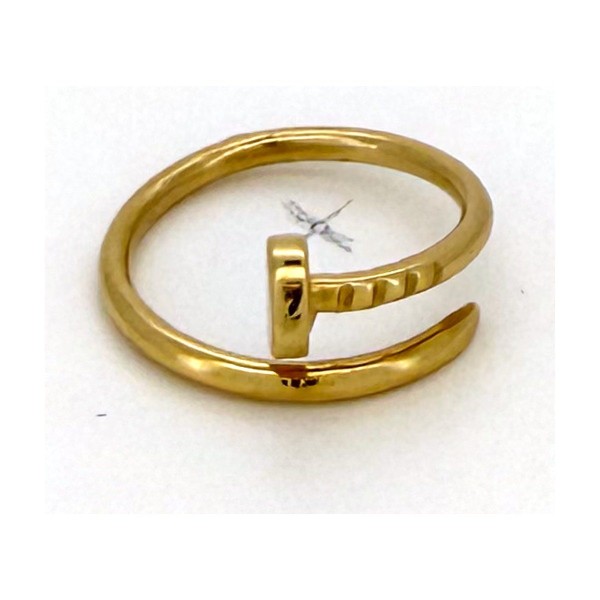Anillo anillo clavo de oro 18k talla 14